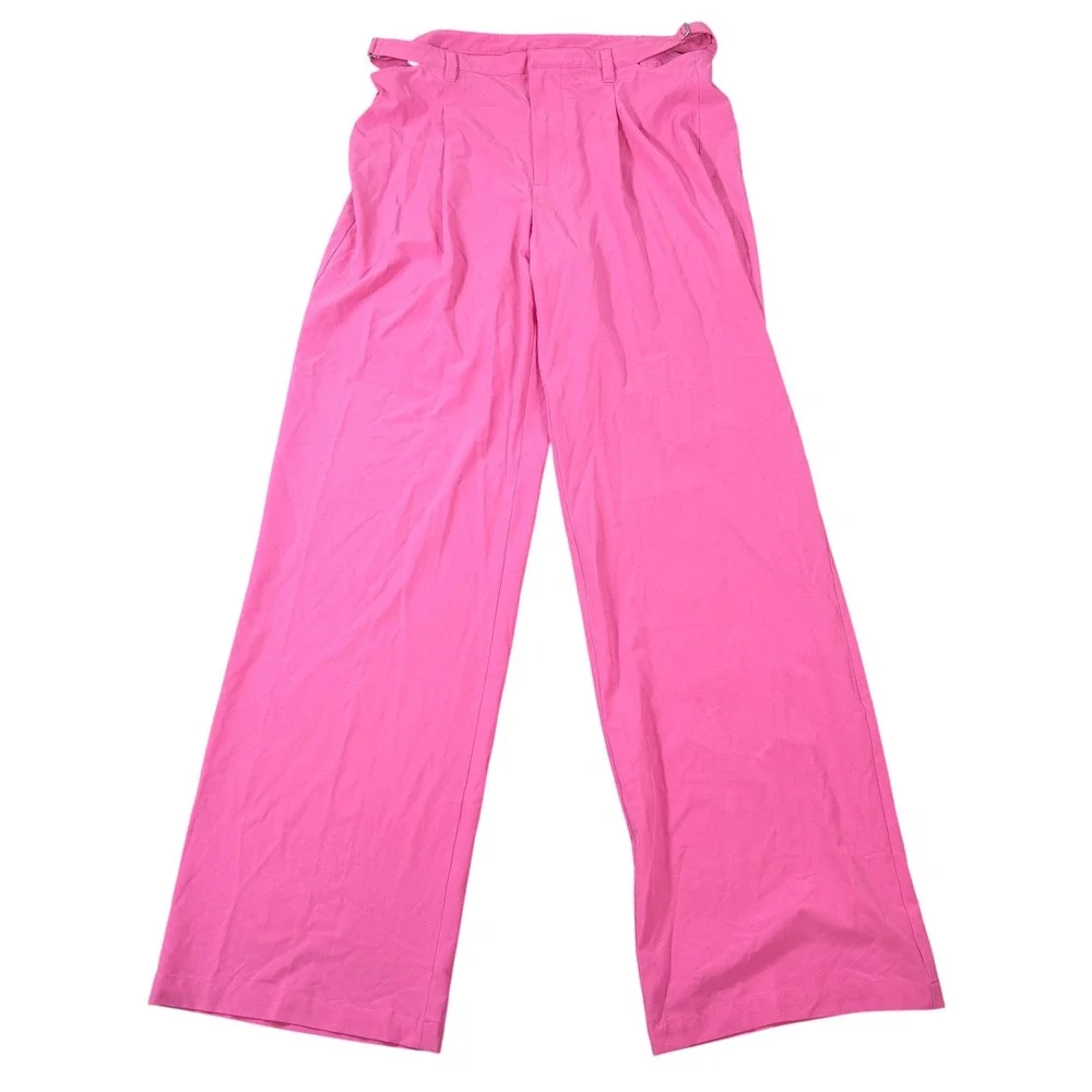 Alo Yoga Women's Mid-Rise Showdown Trouser Pink Pants Size S